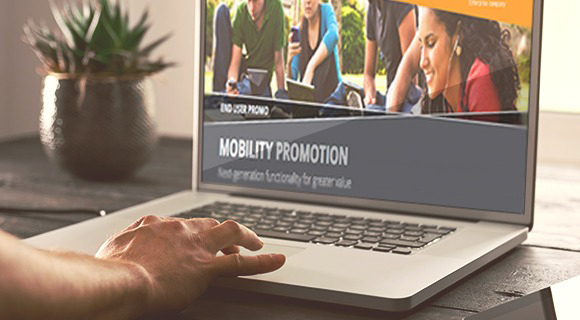 电脑屏幕上的促销传单